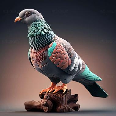 3D модель Відома тварина мандрівний голуб Марта (STL)